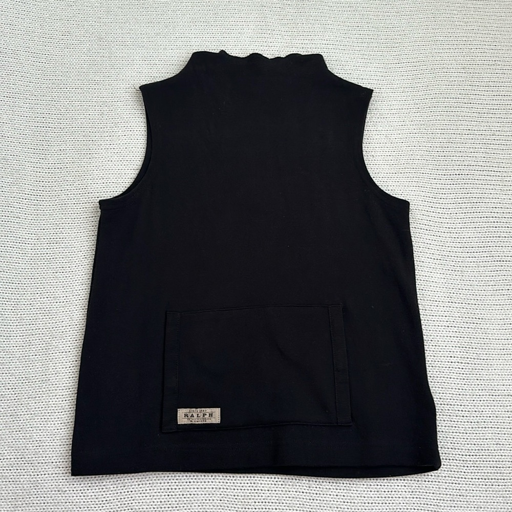 Ralph Lauren 100% Cotton Mock Neck Sleeveless Sweater Size Small